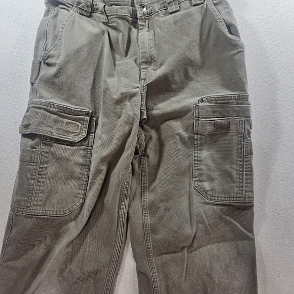Duluth Trading Flex Fire Hose Canvas Cargo Pants 36x34 Brown - Picture 6 of 11